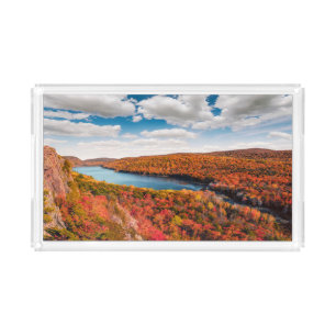 Water Porcupine Mountains Michigan Acrylic Tray