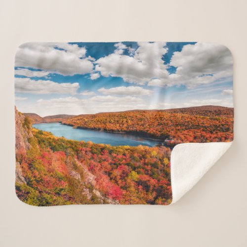 Water  Porcupine Mountains Michigan Sherpa Blanket