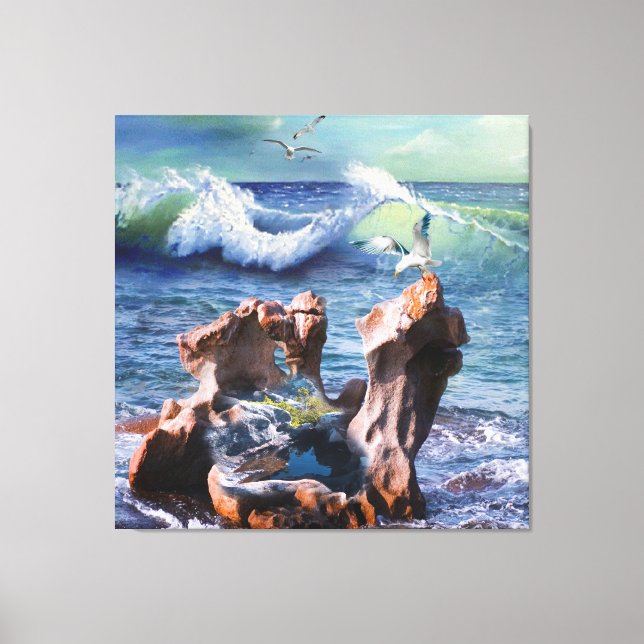 Water Power Background Design Poster Faux Can Trip Canvas Print (Front)