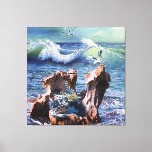 Water Power Background Design Poster Faux Can Trip Canvas Print