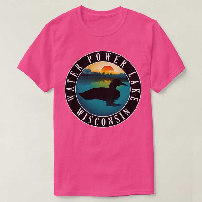 Water Power Lake Wisconsin Loon T-Shirt (Design Front)