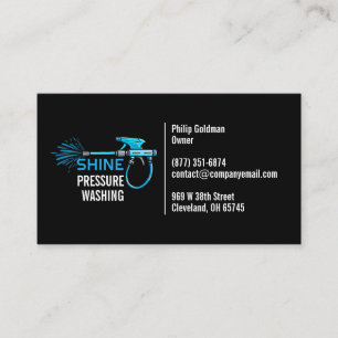 Water Pressure Cleaning Business Card Template 
