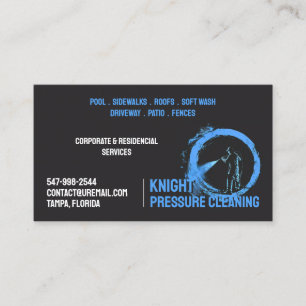 Water Pressure Cleaning Business Card Template