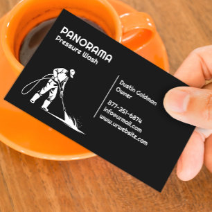 Water Pressure Cleaning Business Card Template