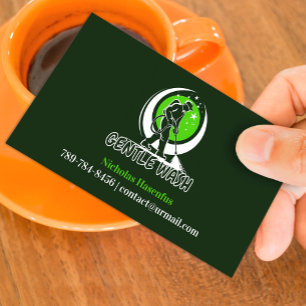Water Pressure Cleaning Business Card Template