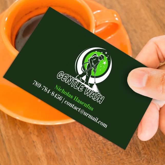 Water Pressure Cleaning Business Card Template (Creator Uploaded)