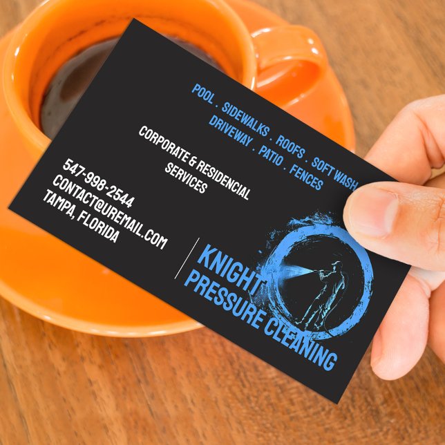 Water Pressure Cleaning Business Card Template (Creator Uploaded)