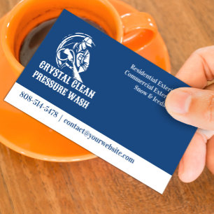 Water Pressure Cleaning Business Card Template