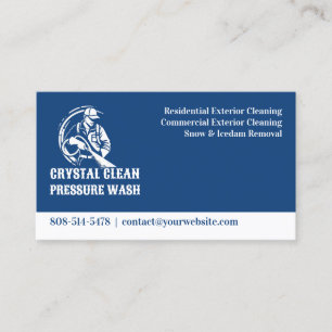 Water Pressure Cleaning Business Card Template