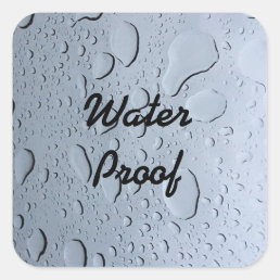 Water Proof Drops Splash Free Custom Trendy Cool Square Sticker