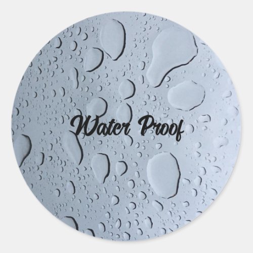 Water Proof Drops Splash Free Package Label