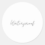 Water Proof Label  Black White Splash Free Package