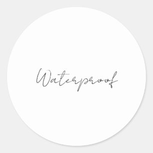 Water Proof Label Black White Splash Free Package