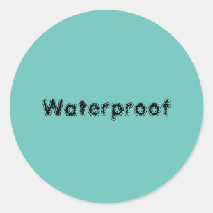 Water Proof Label Splash Free Package Teal Blue