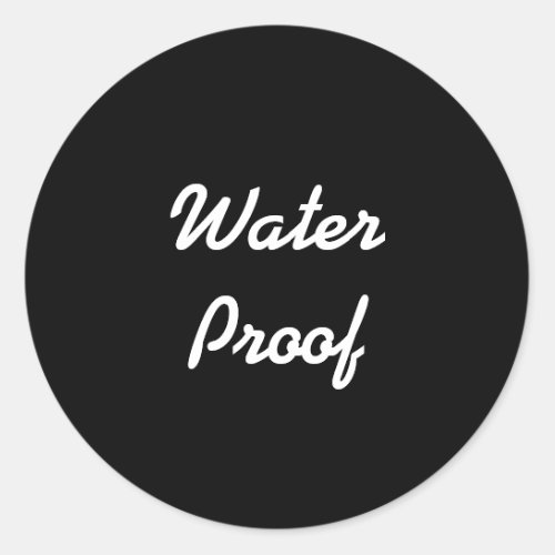 Water Proof Splash Free Black White Package Label 