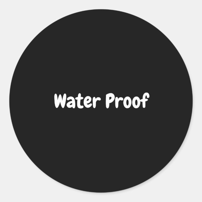 Water Proof Splash Free Package  Black White Label (Front)