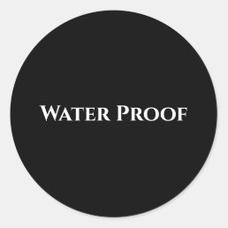 Water Proof Splash Free Package Label Black White