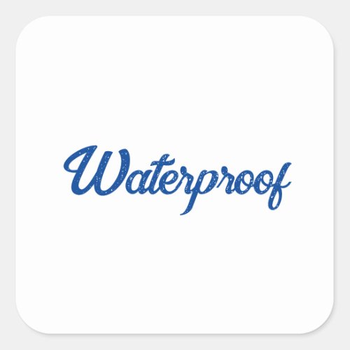 Water Proof Splash Free Package Label Blue Classy