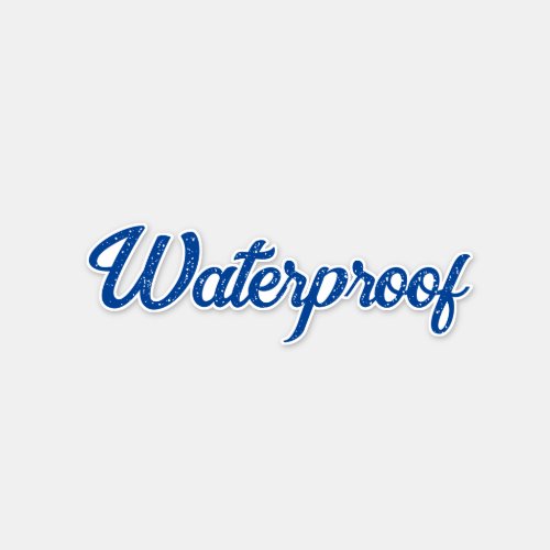 Water Proof Splash Free Package Label Blue Classy