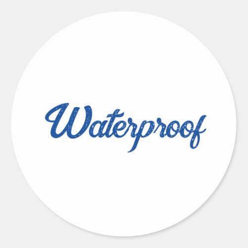 Water Proof Splash Free Package Label Blue Classy