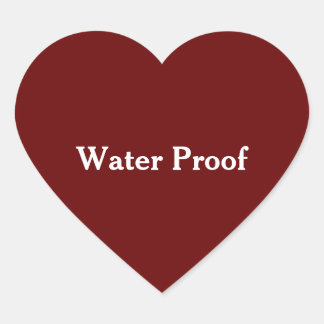 Water Proof Splash Free Package Label Burgundy Red