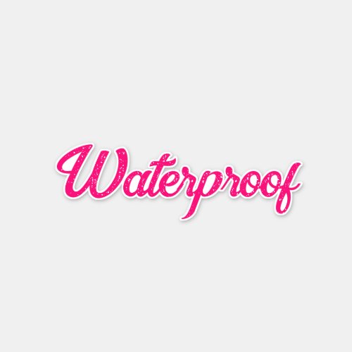 Water Proof Splash Free Package Label Pink Trendy