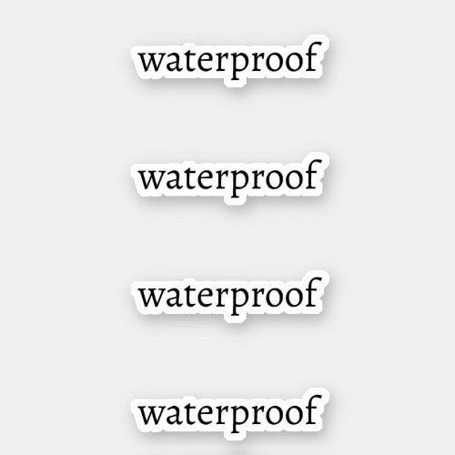Water Proof Splash Free Package Simple Custom Sticker