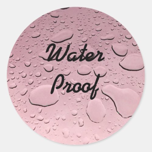 Water Proof Splash Free Rose Gold Pink Drops Cool  Classic Round Sticker