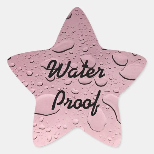 Water Proof Splash Free Rose Gold Pink Drops Cool Star Sticker