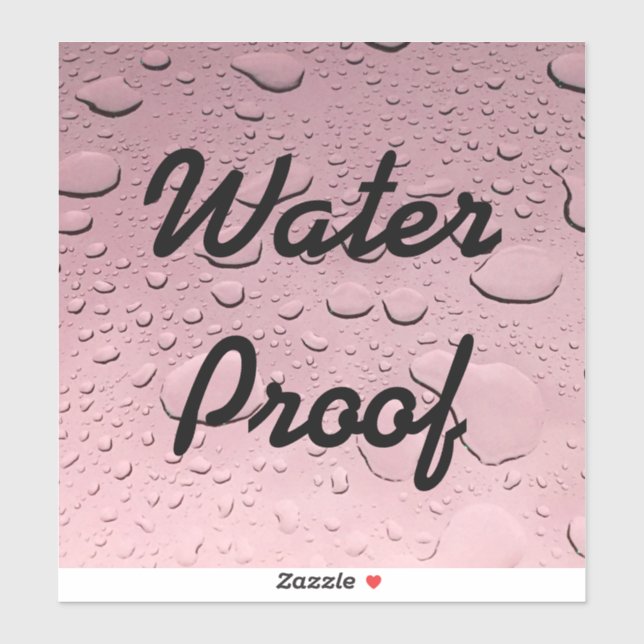 Water Proof Splash Free Rose Gold Pink Drops Cool Sticker (Sheet)