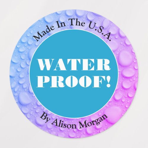 Water Proof White Text DIY 3 Text Lines Photo Labels