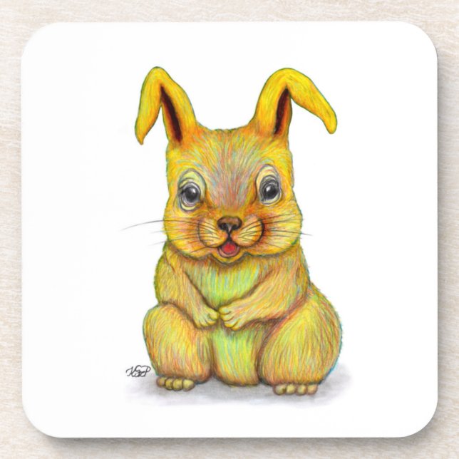 Water Rabbit Beverage Coaster (Front)