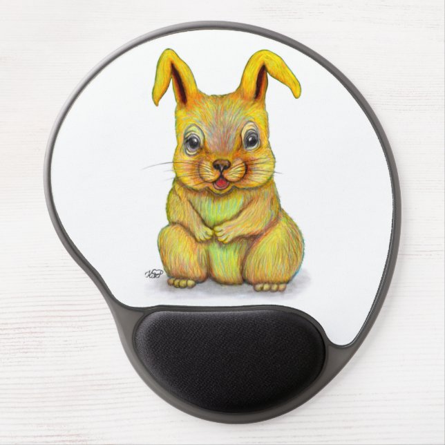 Water Rabbit Gel Mouse Pad (Front)