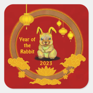 2023 Chinese New Year Baby Room Cartoon Rabbit Window Glass Sticker, Happy Chinese  New Year Sticker - Temu