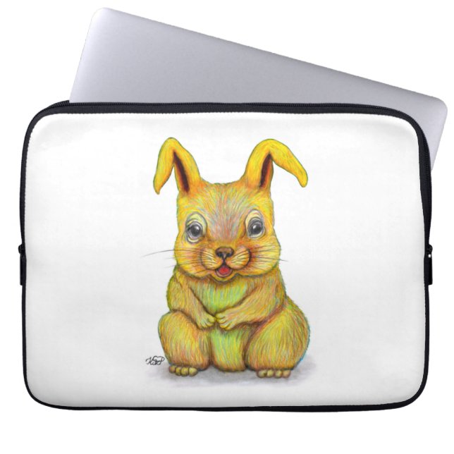 Water Rabbit Laptop Sleeve (Front)