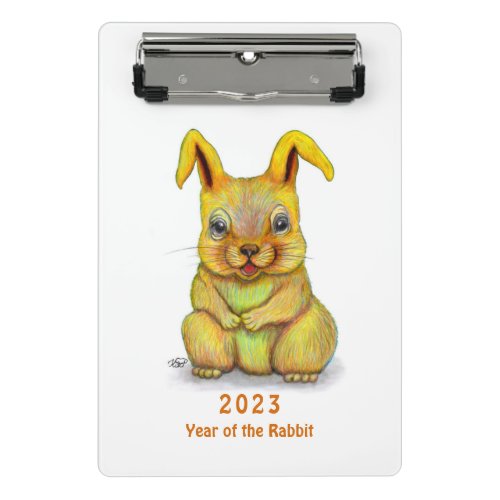 Water Rabbit Mini Clipboard