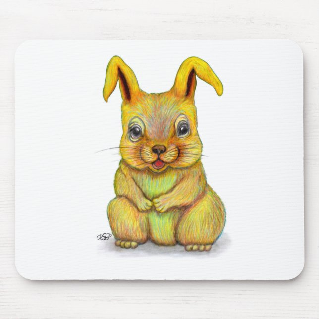 Water Rabbit Mouse Pad (Front)