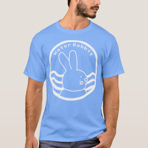 Water Rabbit White Line Chinese Zodiac T_Shirt