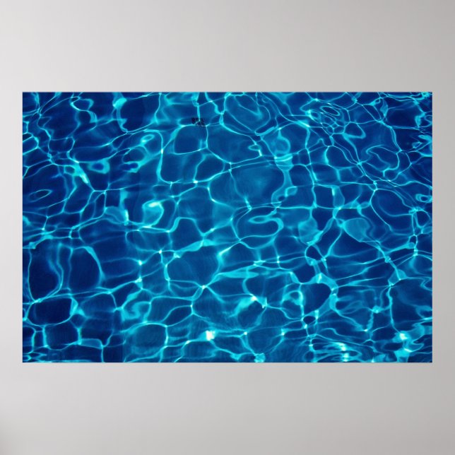 Water reflection in Swimming pool, abstract Poster (Front)