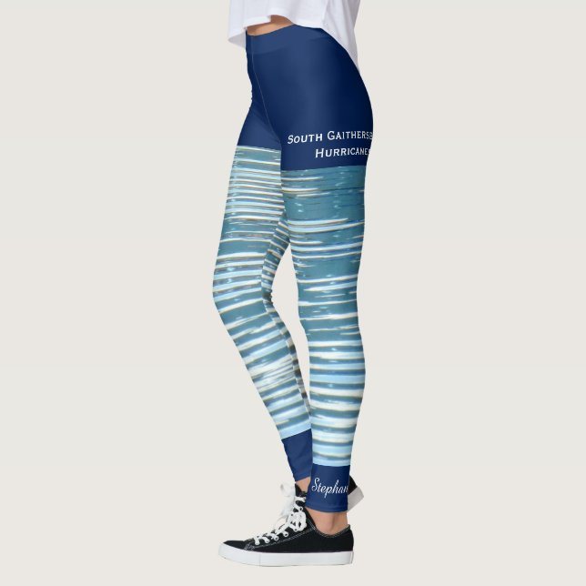Water Reflection Leggings with Fake Blue Shorts (Left)