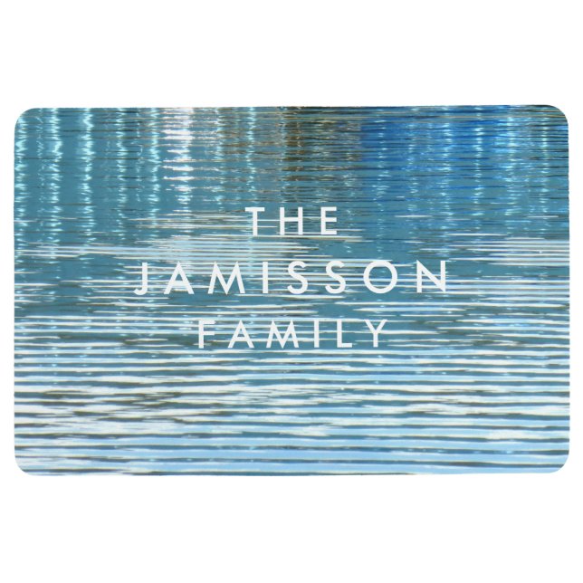 Water Reflection Seasonal Personalized Floor Mat (Front)