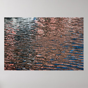 Water Reflections Abstract Color Poster