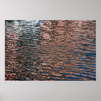Water Reflections Abstract Color Poster