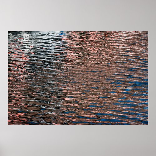 Water Reflections Abstract Color Poster