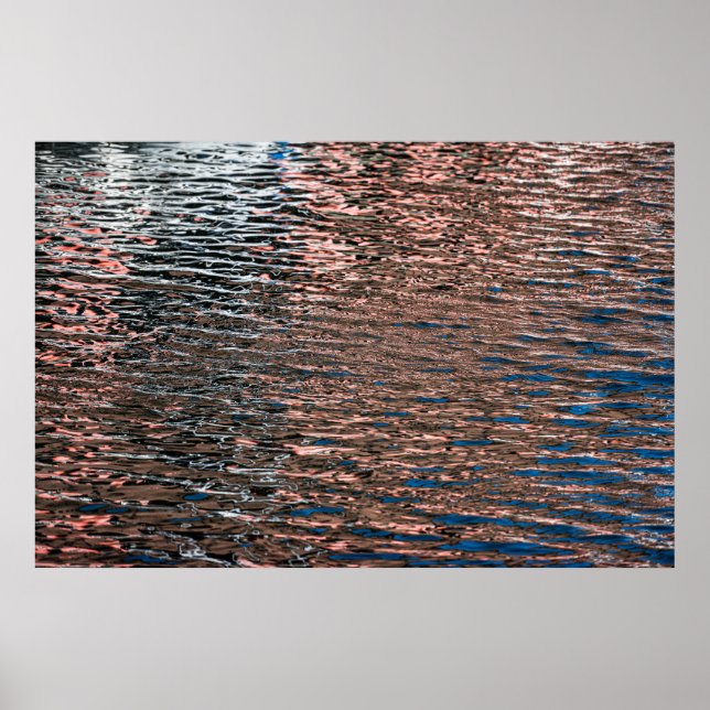 Water Reflections Abstract Color Poster (Front)