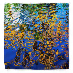 WATER REFLECTIONS NATURE ABSTRACT ART BANDANA