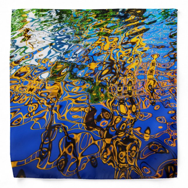 WATER REFLECTIONS NATURE ABSTRACT ART BANDANA (Front)