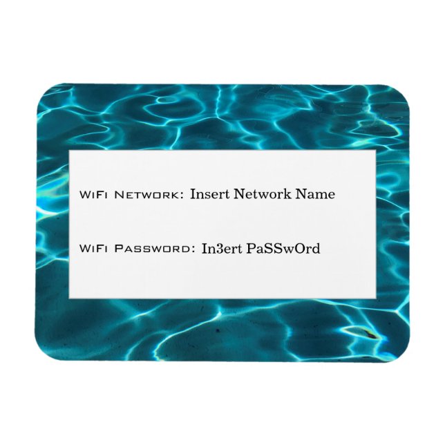 water reflections wifi details magnet (Horizontal)