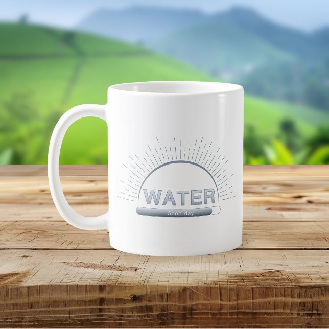 Water Reminder Good Day Blue Mug (Creator Uploaded)