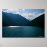 Water reservoir lake in Montenegro Poster